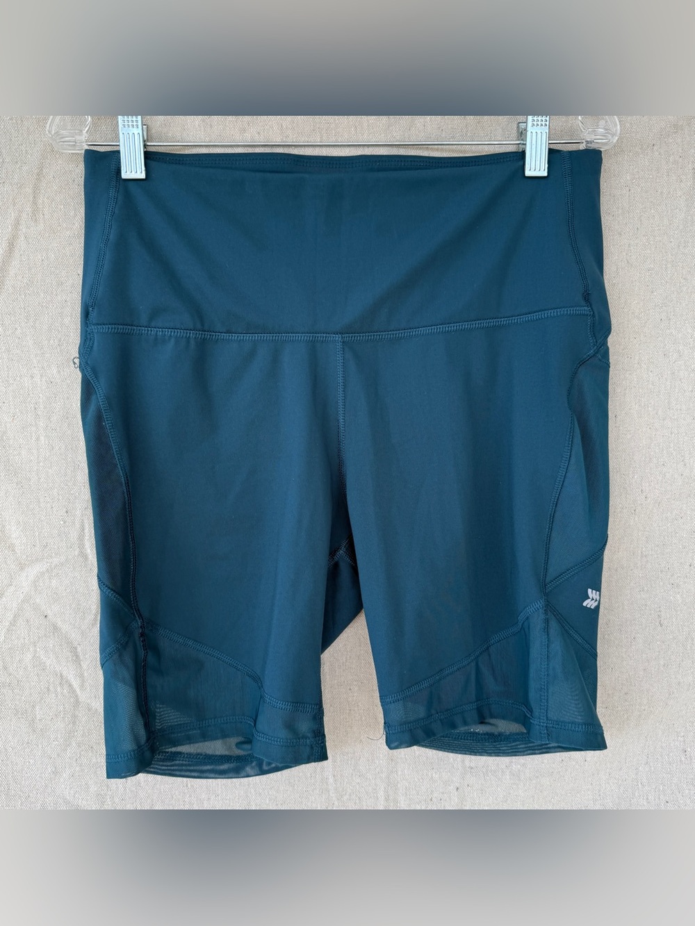 All In Motion Size L Teal Blue Athletic Biker Shorts